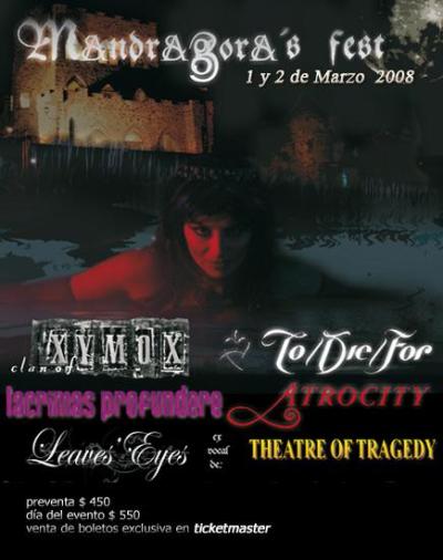 MANDRAGORA´S FEST To/Die/For, Clan of Xymox, Leave’s Eyes, Atrocity y Lacrimas Profundere , 
